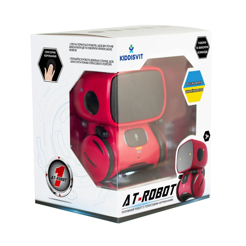 Інтерактивний робот з голосовим керуванням – AT-ROBOT (червоний, озвуч.укр.)