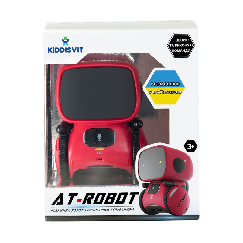 Інтерактивний робот з голосовим керуванням – AT-ROBOT (червоний, озвуч.укр.)