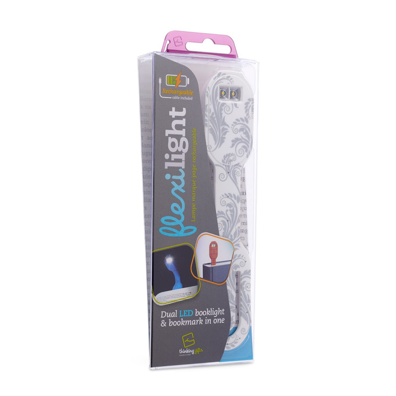 Закладка-ліхтарик FLEXILIGHT Rechargeable серії «Класика» - БІЛІ КВІТИ