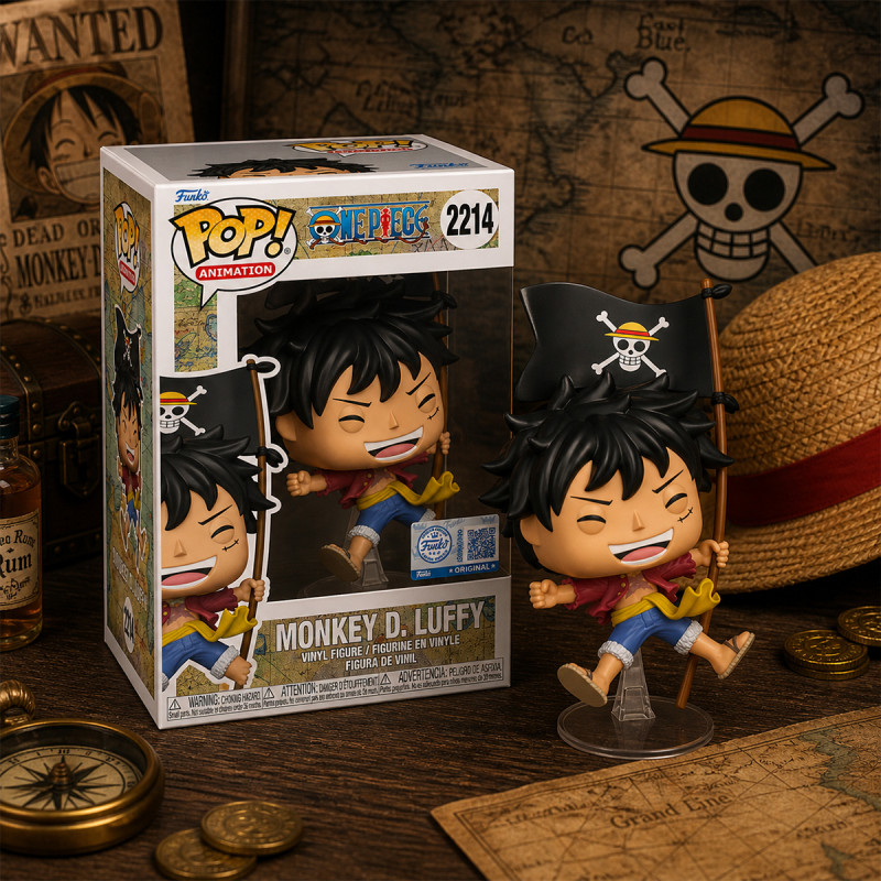 Ігрова фігурка FUNKO POP! серії "Великий куш" - ЛУФФІ З ПРАПОРОМ