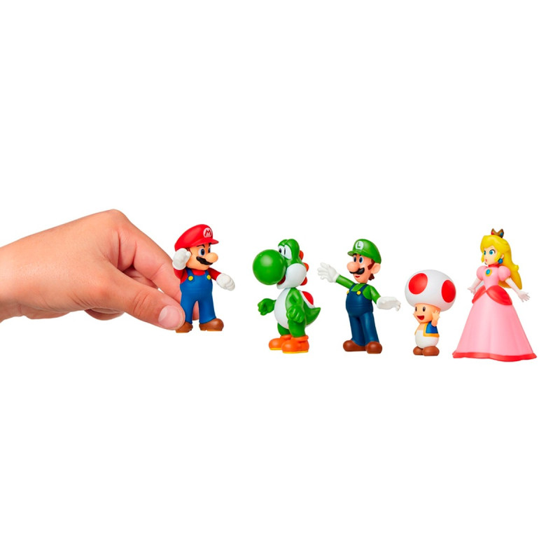 Набір ексклюзивних ігрових фігурок SUPER MARIO - МАРІО ТА ДРУЗІ (5 фігурок, 6 сm)