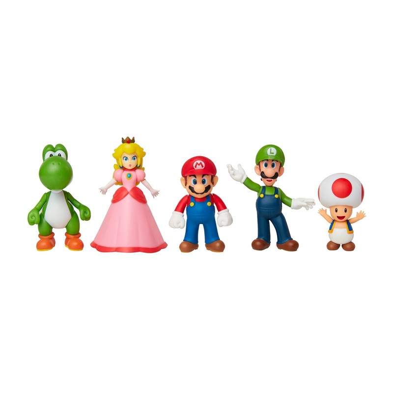 Набір ексклюзивних ігрових фігурок SUPER MARIO - МАРІО ТА ДРУЗІ (5 фігурок, 6 сm)