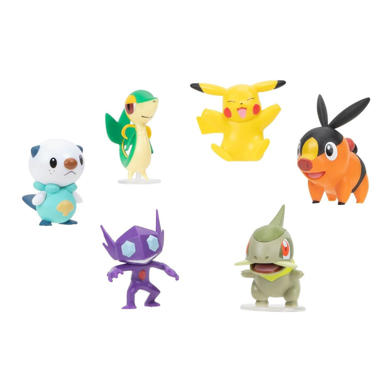 Набір ігрових фігурок POKEMON W6 - СЕБАЛАЙ, ЕКСЬЮ, СНАЙВІ, ТЕПІГ, ОШАВОТТ, ПІКАЧУ