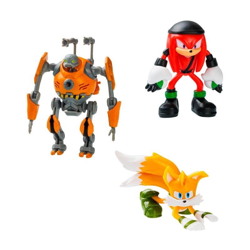 Набір ігрових фігурок SONIC PRIME – ЕҐФОРСЕР, НАКЛЗ, ТЕЙЛЗ (3 фiгурки, 6,5 cm)