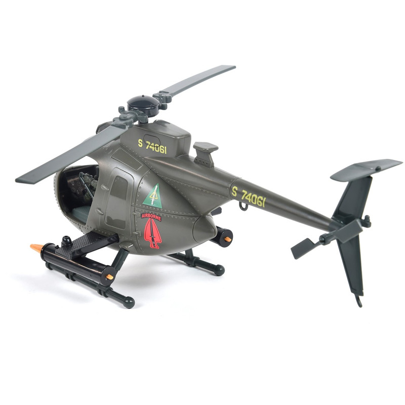 Ігровий набір ELITE FORCE — БАГАТОЦІЛЬОВИЙ ГВИНТОКРИЛ MH-6 (гвинтокрил, мотоцикл, фігурки, аксес.)