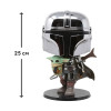 Ігрова фігурка FUNKO POP! серії "Мандалорець" - МАНДАЛОРЕЦЬ В ХРОМІ З МАЛЮКОМ (25 сm)