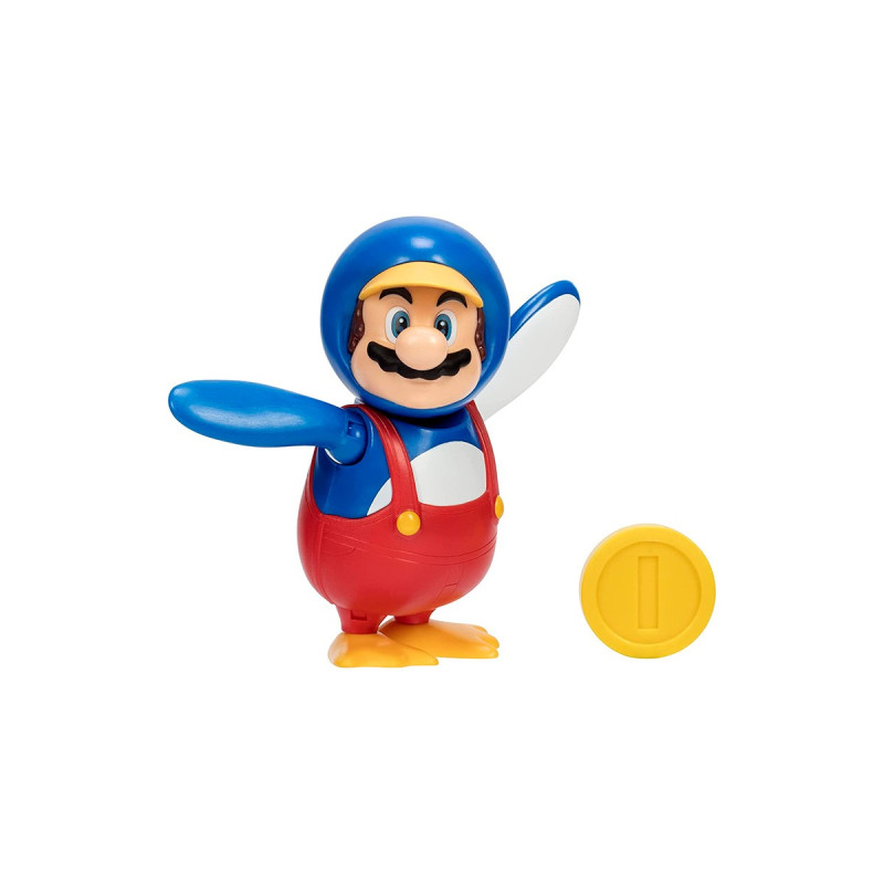 Ігрова фігурка з артикуляцією SUPER MARIO - МАРІО-ПІНГВІН (10 cm, з аксес.)