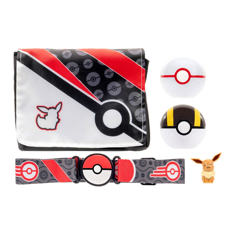 Ігровий набір POKEMON W5 - СПОРЯДЖЕННЯ ТРЕНЕРА ІВІ (2 покеболи, пояс, фігурка, сумка для м'ячів)