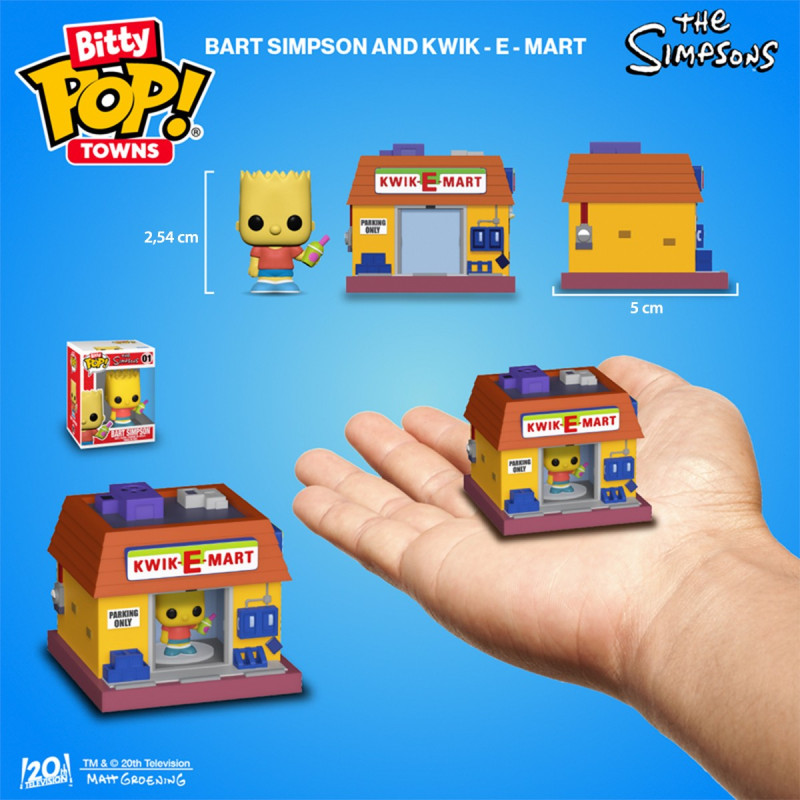 Набір фігурок BITTY POP! Town серії "Сімпсони" - БАРТ СІМПСОН І КВІКІ-МАРТ