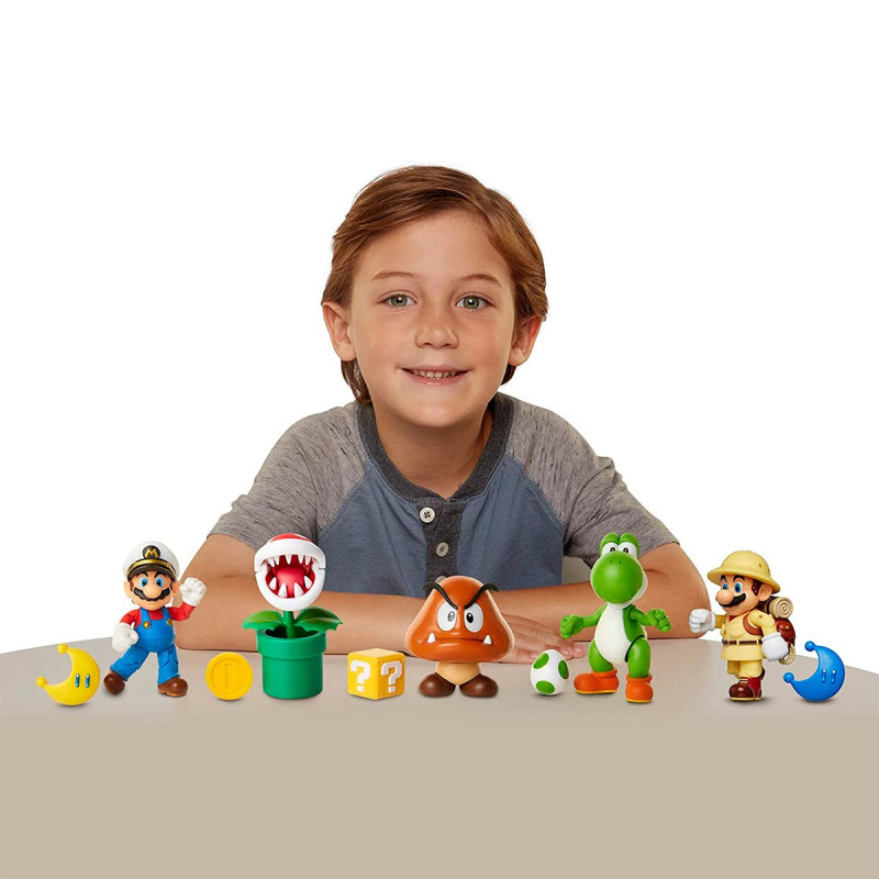 Ігрова фігурка з артикуляцією SUPER MARIO - ЗЕЛЕНИЙ ЙОШІ (10 cm, з аксес.)