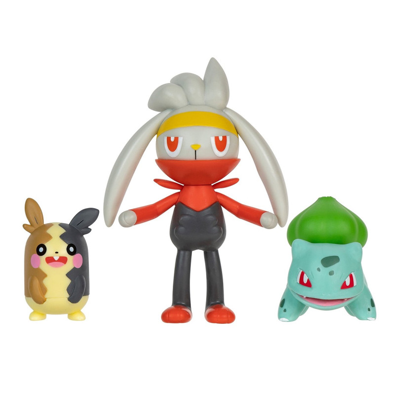 Набір ігрових фігурок POKEMON W18 - МОРПЕКО, БУЛЬБАЗАВР, РАБУТ