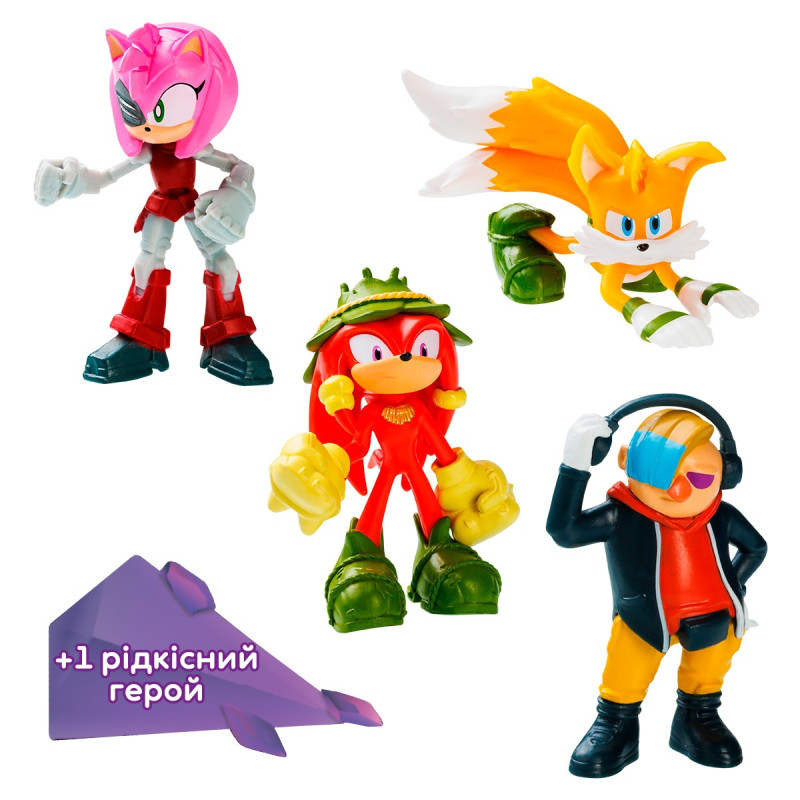 Набір ігрових фігурок SONIC PRIME – ПРИГОДИ НАКЛЗА (5 фiгурок, 6,5 cm)