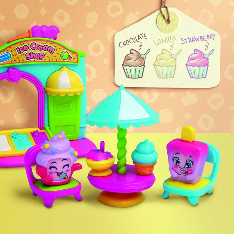 Ігровой набір MOJI POPS серії «Box I Like» – ДЖЕЛАТЕРІЯ (2 фігурки, аксесуари)