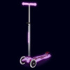 Самокат MICRO серії "Maxi Deluxe Glow LED" – СЯЙНИСТО-ПУРПУРОВИЙ (до 50 kg, 3-х колісний, світло)