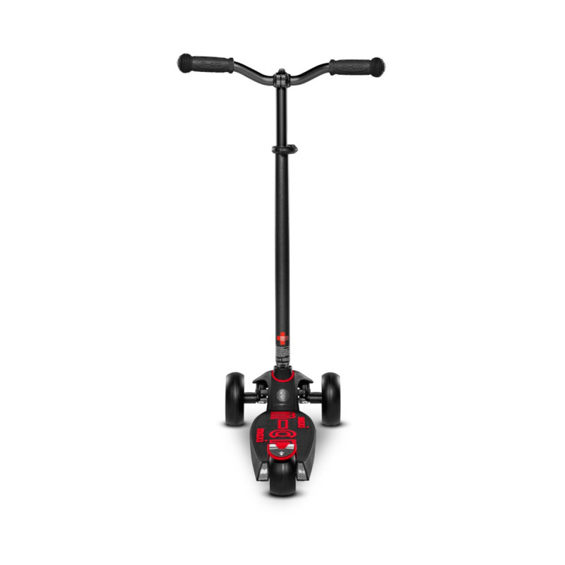 Самокат MICRO серії "Maxi PRO Deluxe" - ЧОРНИЙ/ЧЕРВОНИЙ (до 50 kg, триколісний)