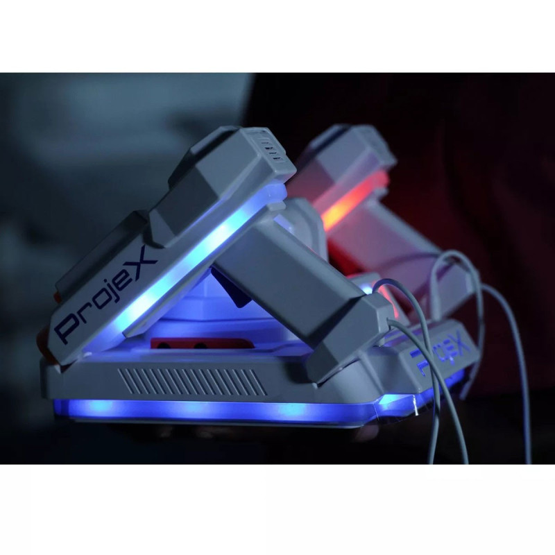 Ігровий набір для лазерних боїв - ПРОЕКТОР LASER X ANIMATED (2 ігр. бластери, 3 слайда-цілі)