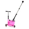 Самокат MICRO серії "Mini2go Deluxe Plus" - РОЖЕВИЙ (до 50 kg, до 20 kg з сидінням, триколісний)