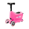 Самокат MICRO серії "Mini2go Deluxe Plus" - РОЖЕВИЙ (до 50 kg, до 20 kg з сидінням, триколісний)