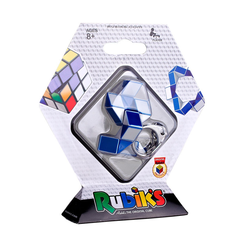 Міні-головоломка RUBIK'S - ЗМІЙКА БІЛО-БЛАКИТНА (з кільцем)