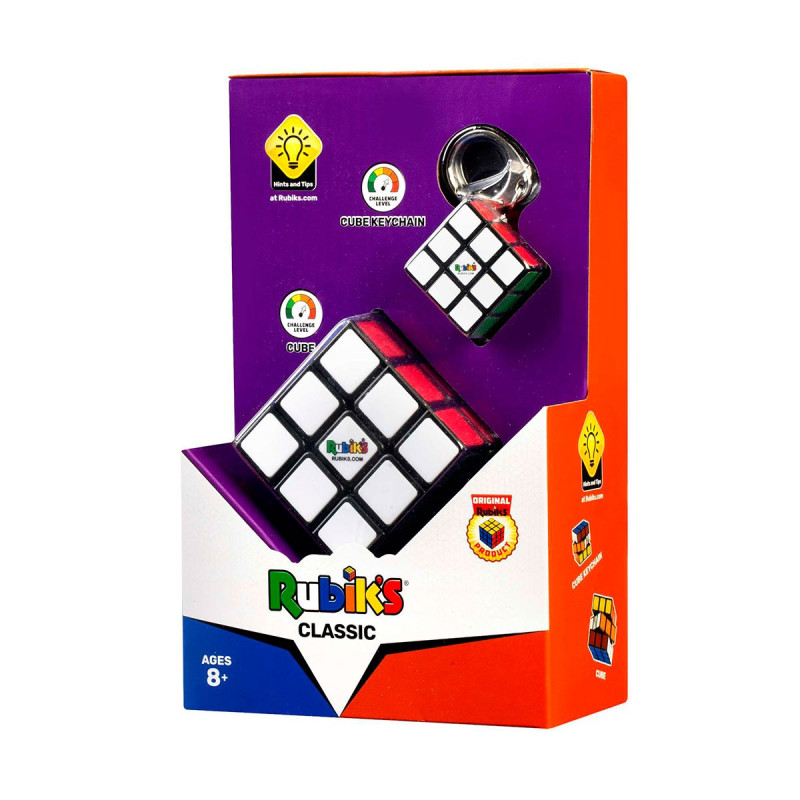 Набір головоломок 3х3 RUBIK'S КЛАСИЧНЕ ПАКУВАННЯ - КУБИК ТА МІНІ-КУБИК (з кільцем)