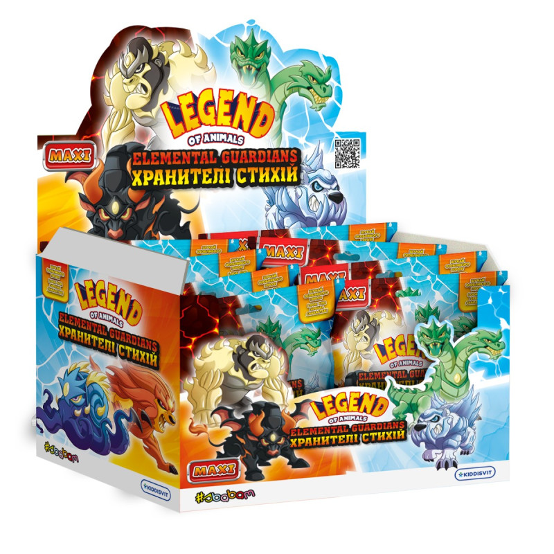 Стретч-іграшка у вигляді тварини серії "LEGEND OF ANIMALS МАКСІ" – ХРАНИТЕЛІ СТИХІЙ (у диспл.)
