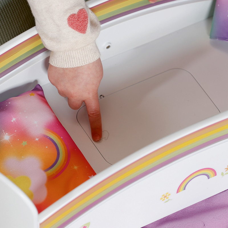 Ліжечко для ляльки BABY BORN - СОН НА ВЕСЕЛЦІ (звук, світло, з постільною білизною)