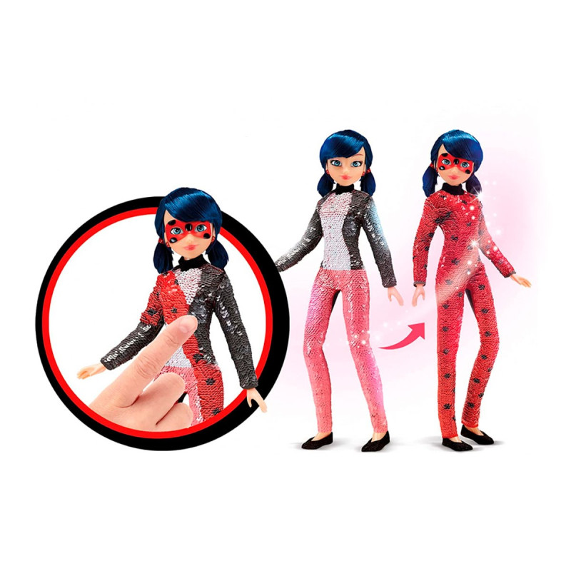 Лялька MIRACULOUS "Леді Баг і Супер-Кіт" у костюмі з паєтками - МОДНЕ ПЕРЕТВОРЕННЯ МАРІНЕТТ В ЛЕДІ БАГ