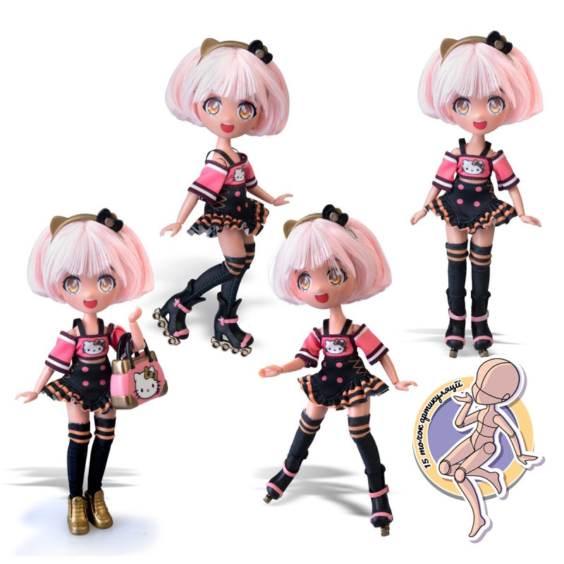Ігровий набір 4SF MANGA DOLLS серії "Hello Kitty" – ЗОЛОТА РОЛЕР ДІВА (з аксес.)
