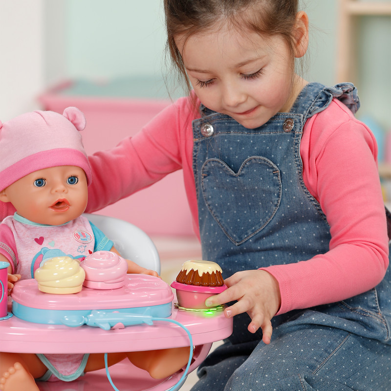 Інтерактивний столик для годування ляльки BABY BORN – ЧАС ОБІДУ (світло, звук)