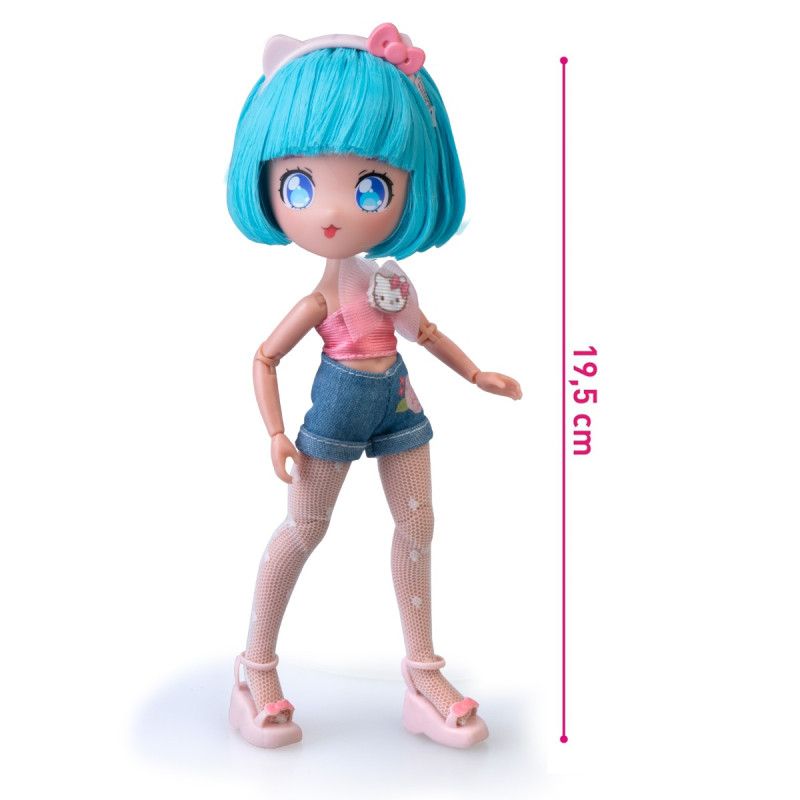 Ігровий набір 4SF MANGA DOLLS серії "Hello Kitty" – КРАСУНЯ ПІНК НА СКУТЕРІ (з аксес.)