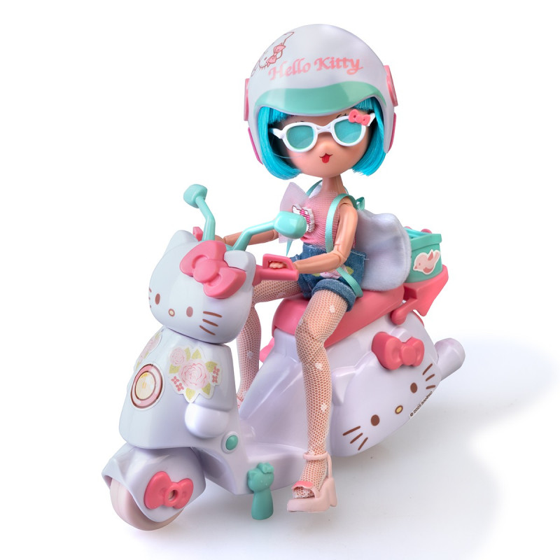 Ігровий набір 4SF MANGA DOLLS серії "Hello Kitty" – КРАСУНЯ ПІНК НА СКУТЕРІ (з аксес.)