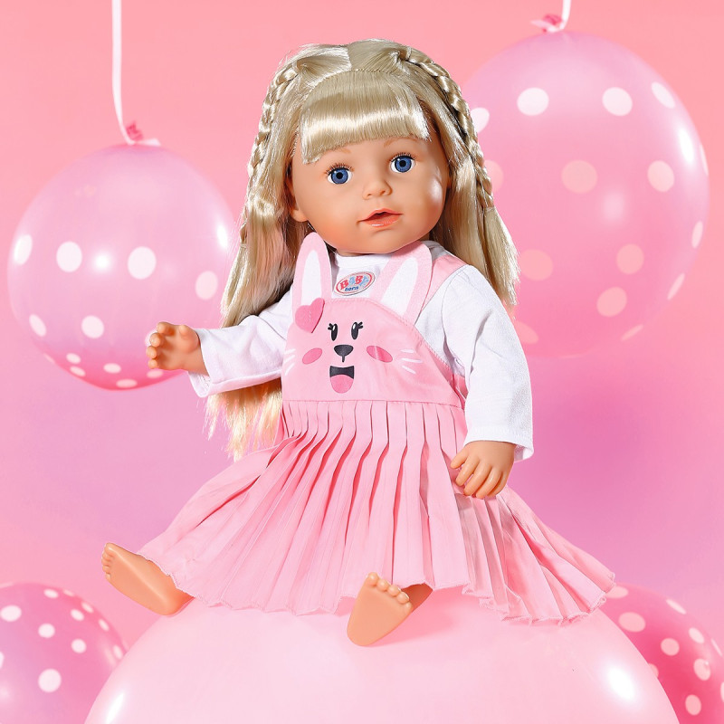 Одяг для ляльки BABY BORN - СУКНЯ З ЗАЙКОЮ (43 сm)