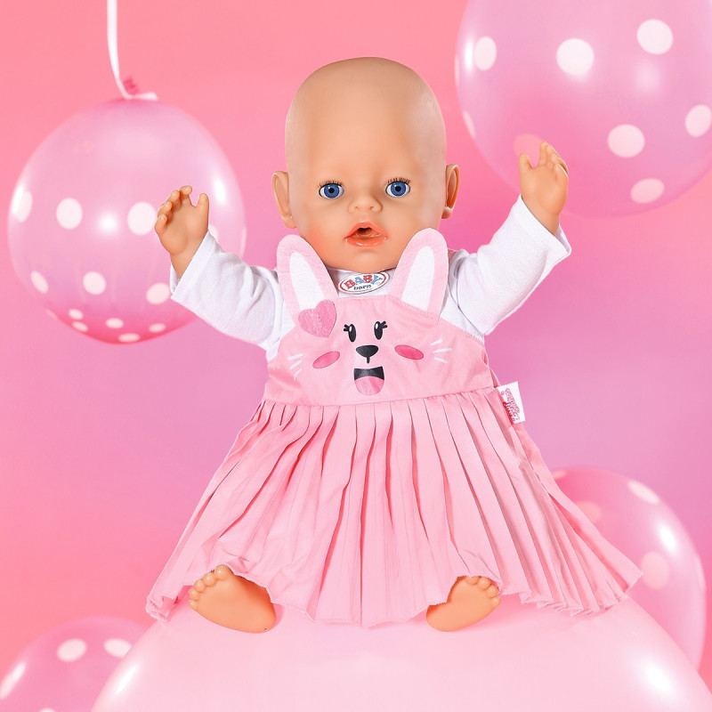 Одяг для ляльки BABY BORN - СУКНЯ З ЗАЙКОЮ (43 сm)