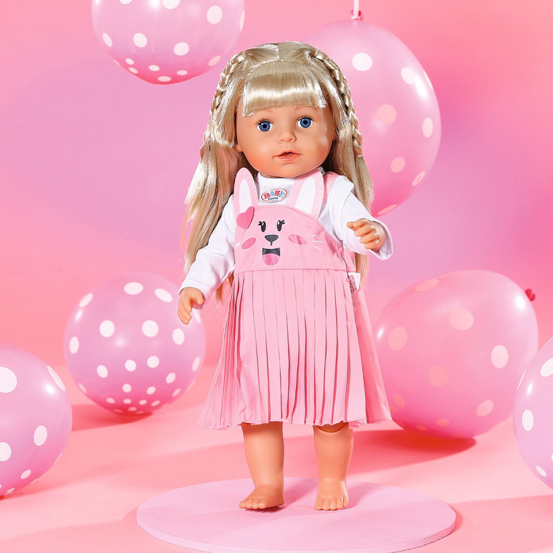 Одяг для ляльки BABY BORN - СУКНЯ З ЗАЙКОЮ (43 сm)