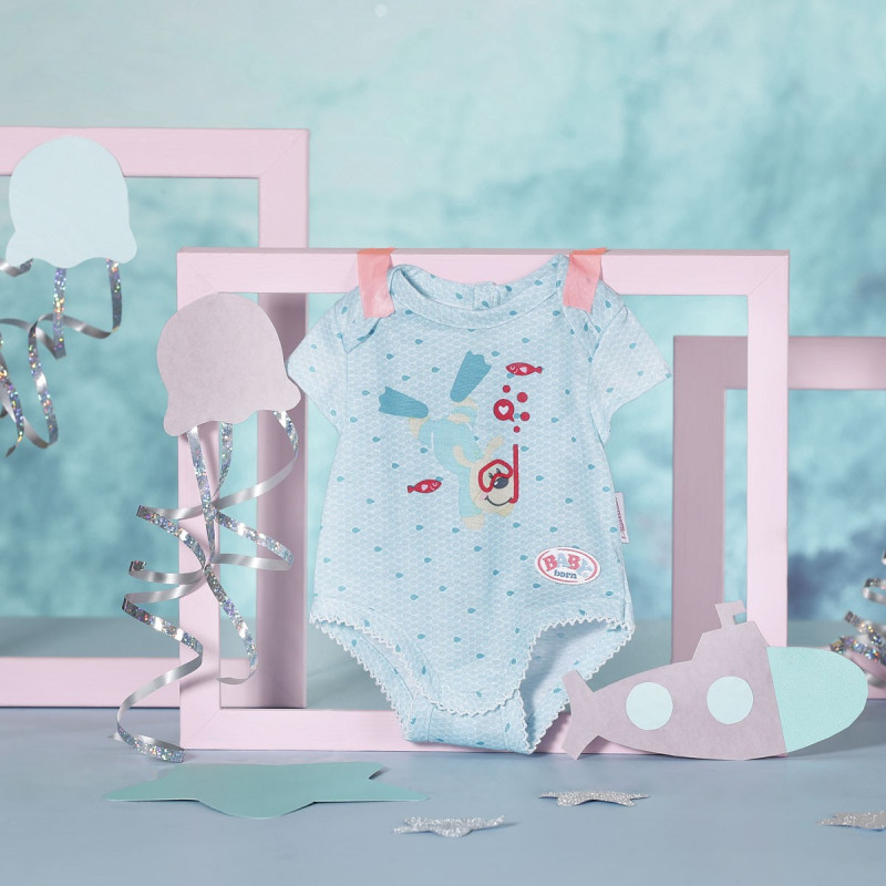 Одяг для ляльки BABY BORN - БОДІ S2 (блакитне)