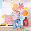 Одяг для ляльки BABY BORN - КВІТКОВИЙ ДЖИНС (43 cm)