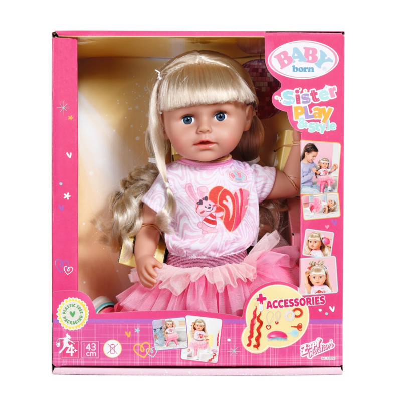 Лялька BABY BORN - СТИЛЬНА СЕСТРИЧКА (43 cm, з аксесуарами)