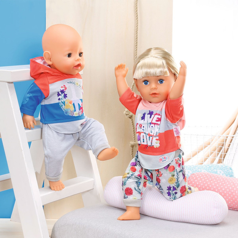 Набір одягу для ляльки BABY BORN - ТРЕНДОВИЙ СПОРТИВНИЙ КОСТЮМ (рожевий)