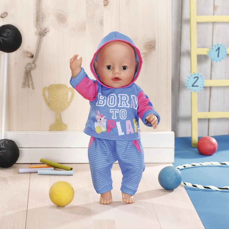 Набір одягу для ляльки BABY BORN - СПОРТИВНИЙ КОСТЮМ ДЛЯ БІГУ (на 43 cm, блакитний)