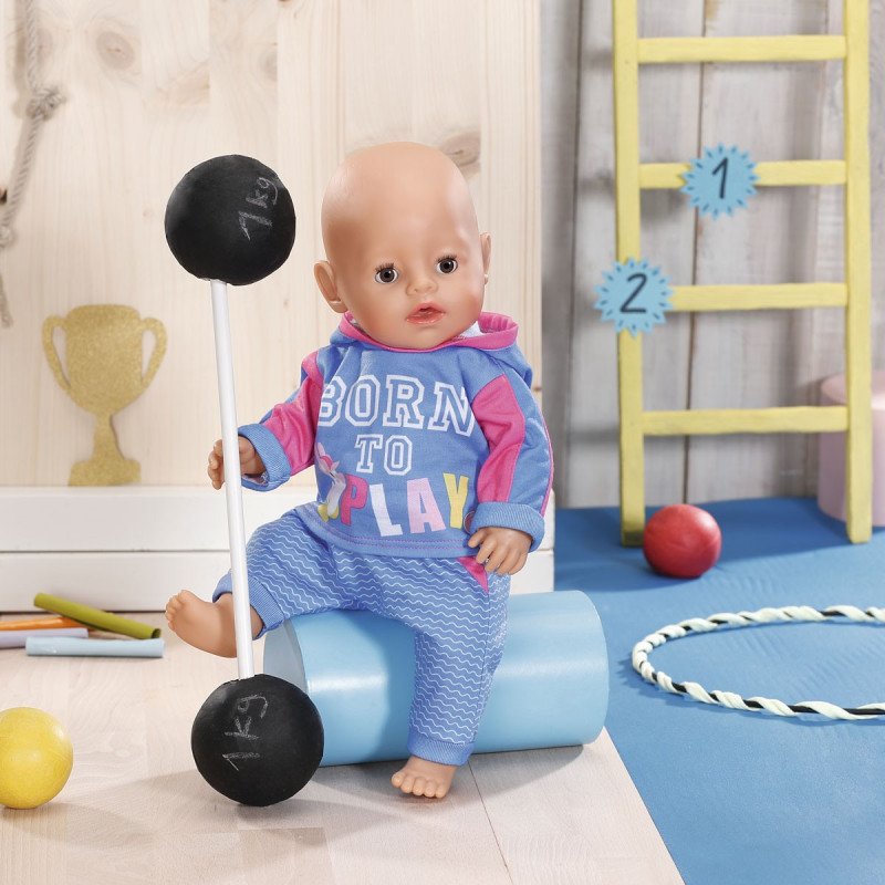 Набір одягу для ляльки BABY BORN - СПОРТИВНИЙ КОСТЮМ ДЛЯ БІГУ (на 43 cm, блакитний)