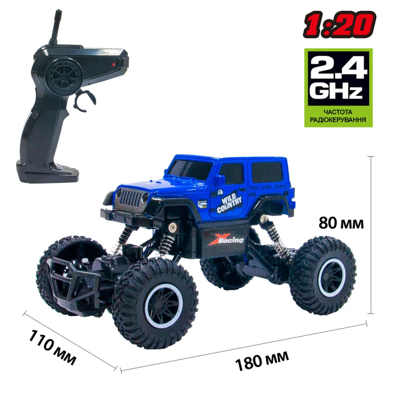 Автомобіль OFF-ROAD CRAWLER з р/к - WILD COUNTRY (синій, акум. 3,6V, 1:20)