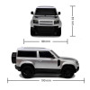 Автомобіль KS DRIVE на р/к - LAND ROVER NEW DEFENDER (1:24, 2.4Ghz, сріблястий)