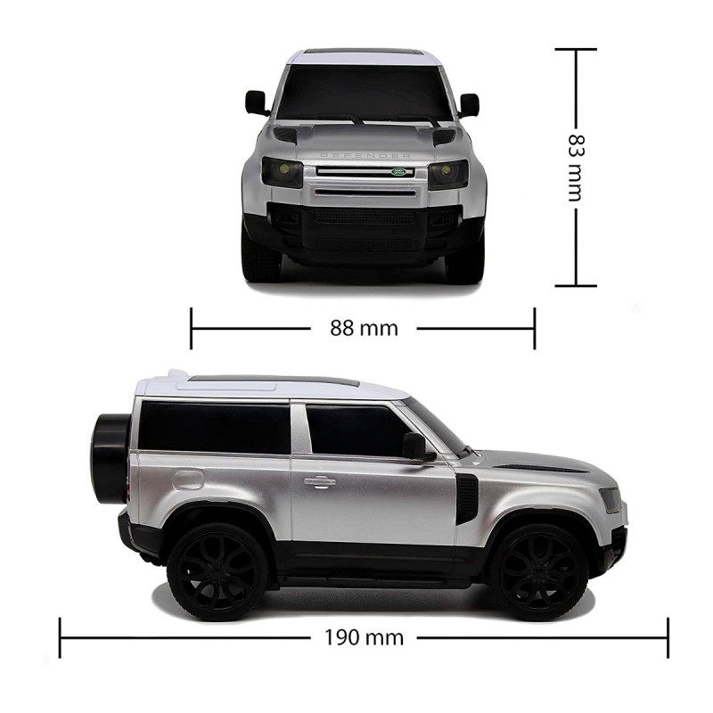 Автомобіль KS DRIVE на р/к - LAND ROVER NEW DEFENDER (1:24, 2.4Ghz, сріблястий)