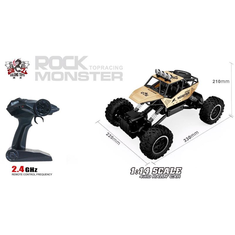 Автомобіль OFF-ROAD CRAWLER з р/к - FORCE (золотий, акум. 7.2V, метал. корпус, 1:14)