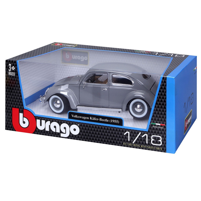 Автомодель - VOLKSWAGEN KÄFER BEETLE (1955) (сірий, 1:18)