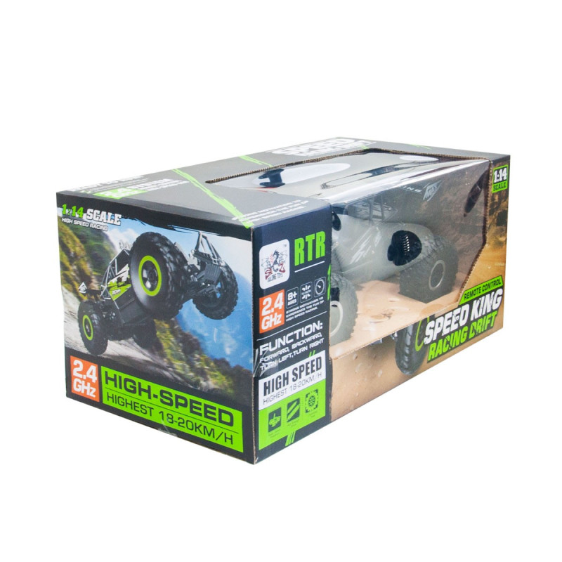 Автомобіль OFF-ROAD CRAWLER з р/к - SPEED KING (чорний металік, метал. корпус, акум. 6V, 1:14)
