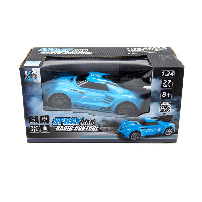 Автомобіль Spray Car на р/к – Sport (блакитний, 1:24, світло, вихлопна пара)
