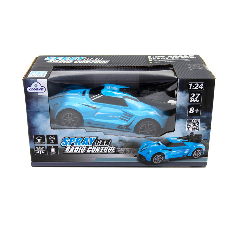Автомобіль Spray Car на р/к – Sport (блакитний, 1:24, світло, вихлопна пара)
