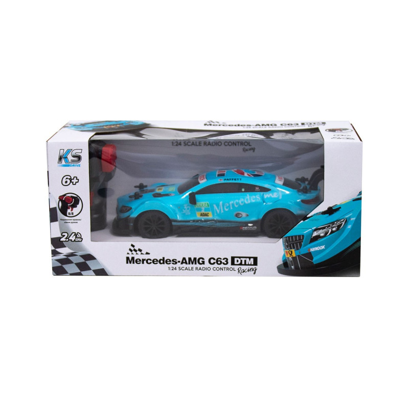 Автомобіль KS DRIVE на р/к - MERCEDES AMG C63 DTM (1:24, 2.4Ghz, блакитний)