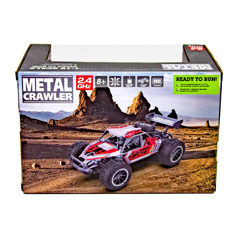 Автомобіль METAL CRAWLER з р/к - NOVA (сіро-червоний, метал. корпус, акум.3,7V, 1:16)